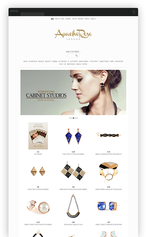 Apache Rose jewellery store example